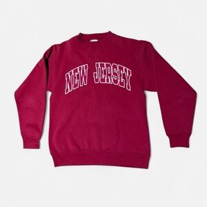 Vintage New Jersey Red Tultex Men's Sweater S